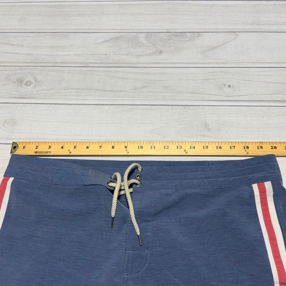 Faherty Board Shorts Mens 38 Blue Red White Striped 7
